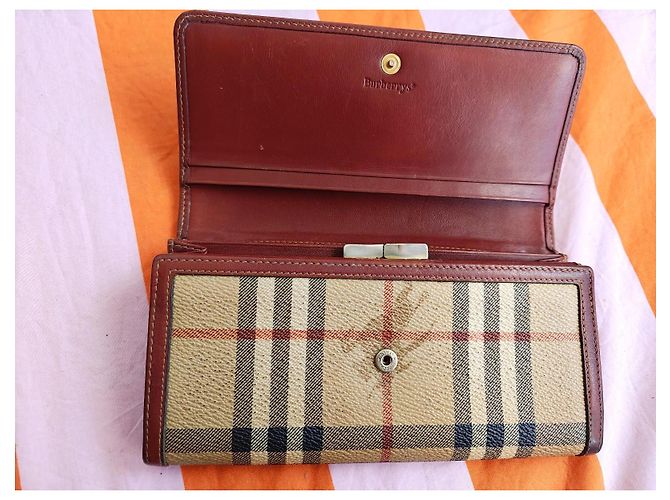 Portafoglio Burberry Nova Check Marrone Beige - vista 2