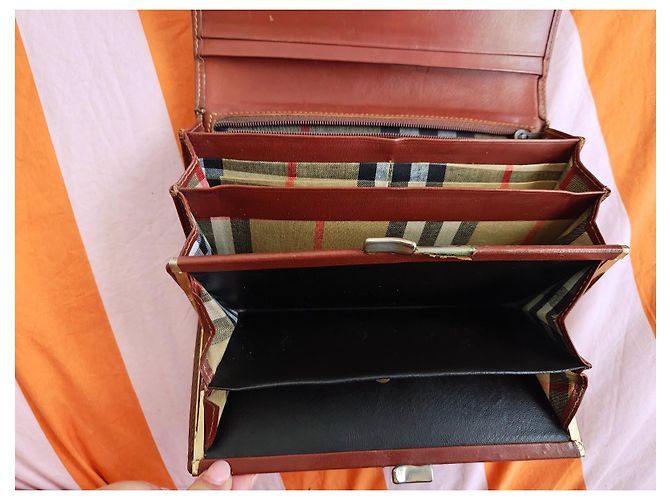 Portafoglio Burberry Nova Check Marrone Beige - vista 6