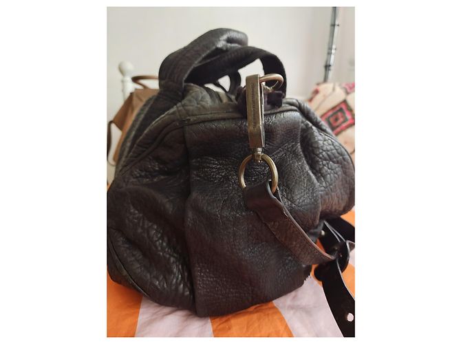 Borsa a mano Alexander Wang in pelle nera martellata Nero - vista 3