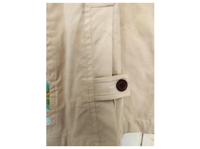 Christian Lacroix Abrigo de Algodón Bordado Multicolor Beige - vista 15