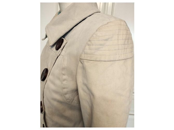 Christian Lacroix Abrigo de Algodón Bordado Multicolor Beige - vista 20