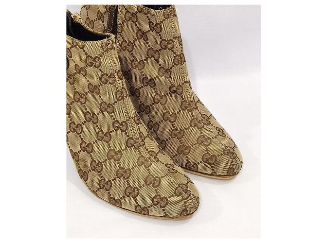 Gucci GG Canvas Stiefeletten Braun Beige - Ansicht 3