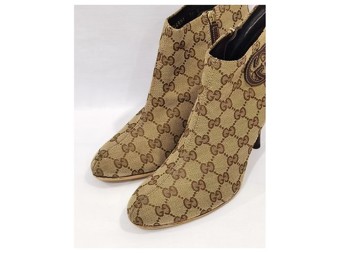 Gucci GG Canvas Stiefeletten Braun Beige - Ansicht 4