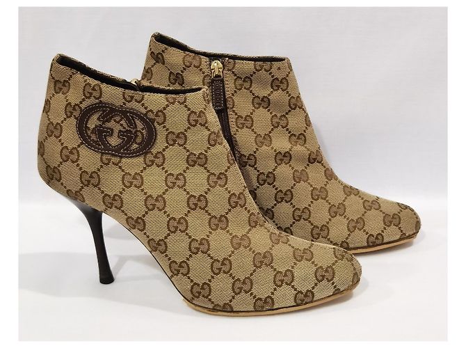 Gucci GG Canvas Stiefeletten Braun Beige - Ansicht 5