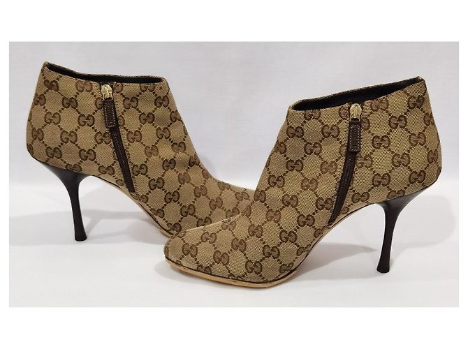 Gucci GG Canvas Stiefeletten Braun Beige - Ansicht 7