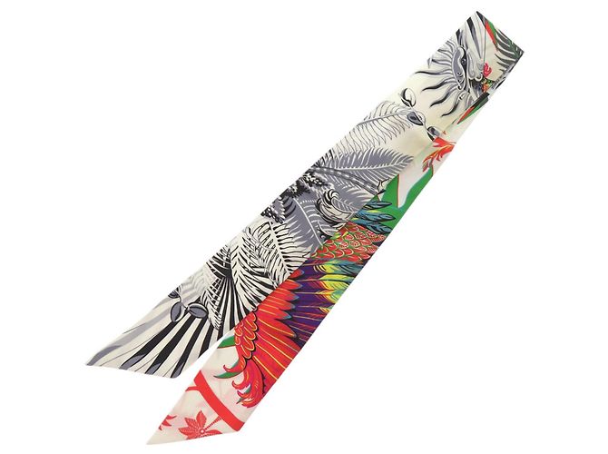 Foulard di seta Hermès Twilly MYTHIQUES PHOENIX COLORIAGE Multicolore - vista 2