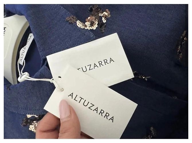 Altuzarra Kieran Kleid aus Denim Blau - Ansicht 3
