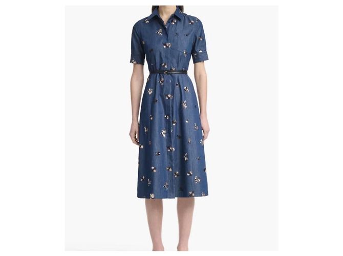 Altuzarra Kieran Kleid aus Denim Blau - Ansicht 5