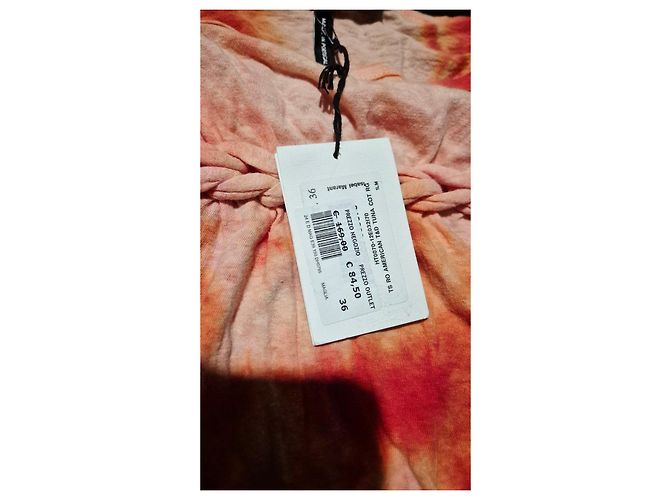 Isabel Marant Tie-Dye Mini-Kleid aus Baumwolle Rot Beige Orange - Ansicht 2