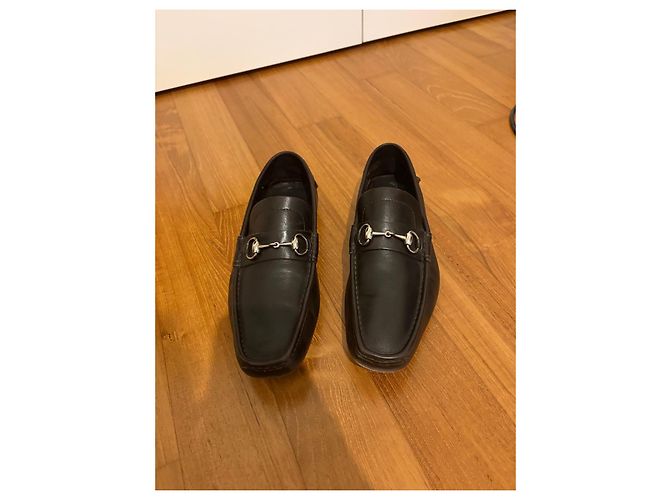 Mocassini Gucci in Pelle Marrone con Morsetto Argento Marrone scuro - vista 2