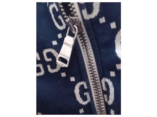 Gucci GG Monogram Sportjacke blau und weiß Bordeaux - Ansicht 6