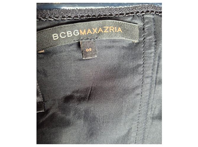 Bcbg Max Azria Kariertes trägerloses Kleid Schwarz Lila - Ansicht 6