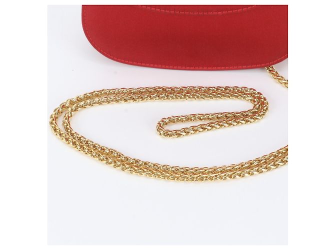 Borsa a tracolla con catena 2-Way Gucci Bamboo Rosso - vista 3