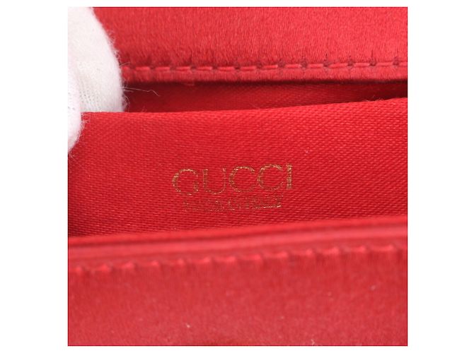 Borsa a tracolla con catena 2-Way Gucci Bamboo Rosso - vista 9