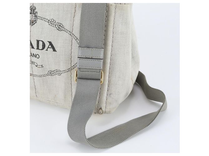 Tote Prada Canapa Triangle Logo 2-Way Shoulder Bag Brown - view 3