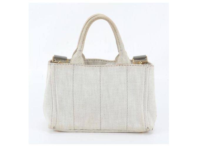 Tote Prada Canapa Triangle Logo 2-Way Shoulder Bag Brown - view 4