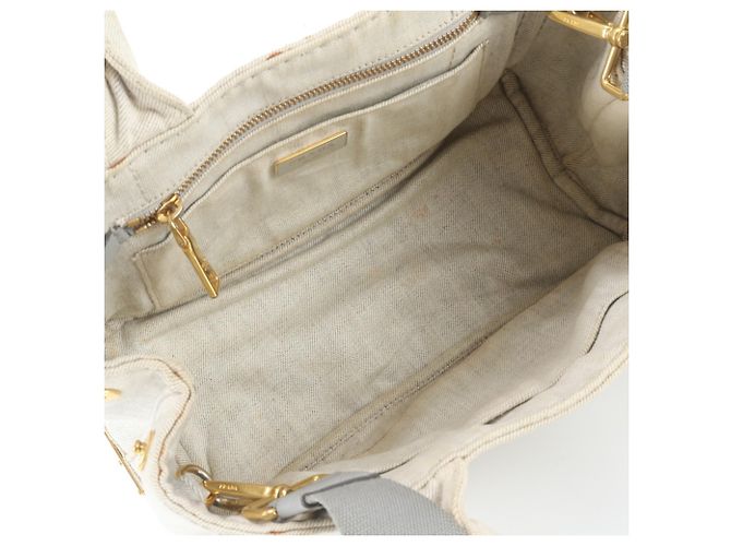 Tote Prada Canapa Triangle Logo 2-Way Shoulder Bag Brown - view 8