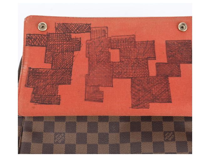 Borsa a tracolla in pelle Louis Vuitton Damier Naviglio N45255 - vista 9