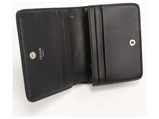 Céline CELINE Triomphe Bi-fold Wallet Black - view 3