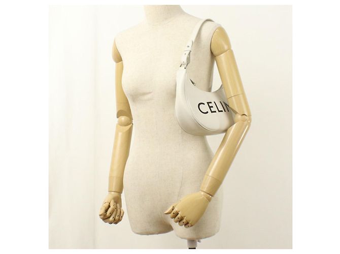Céline Bolsa Semi-Shoulder Celine Branco - vista 10