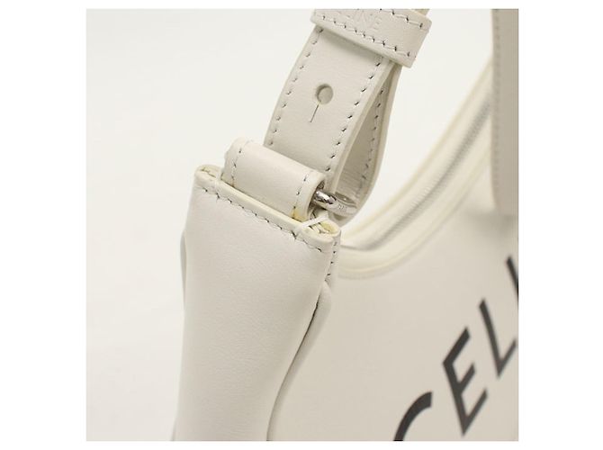 Céline Bolsa Semi-Shoulder Celine Branco - vista 8