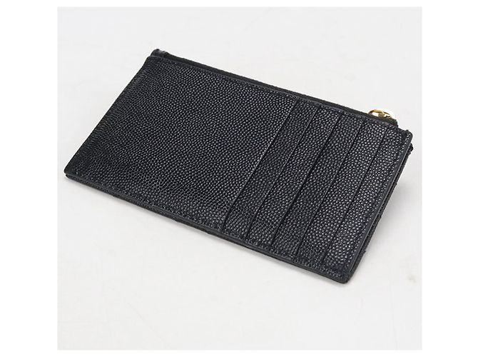 Autre Marque Monedero de piel negra Saint Laurent Negro - vista 2