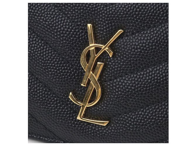 Autre Marque Monedero de piel negra Saint Laurent Negro - vista 4