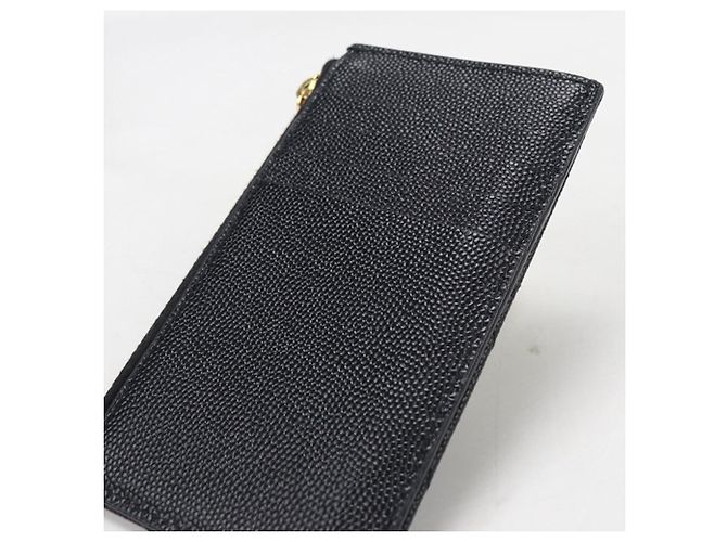 Autre Marque Monedero de piel negra Saint Laurent Negro - vista 6