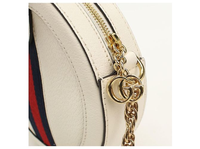 Borsa a tracolla Gucci Ophidia Bianco - vista 5