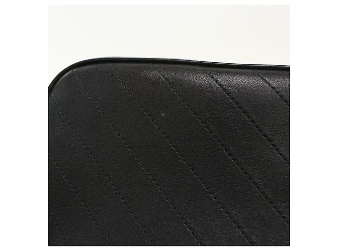 Borsa a tracolla Gucci in pelle nera 742360 Nero - vista 7