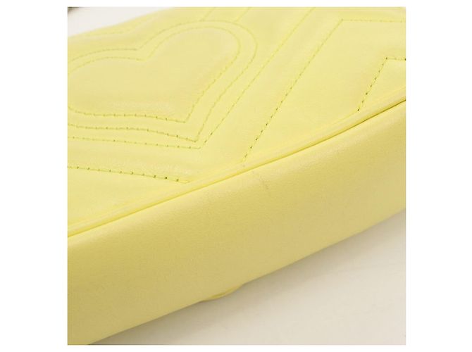 Borsa a tracolla Gucci Mini GG Marmont matelassé Giallo - vista 8