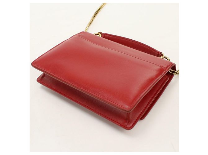 Autre Marque Borsa a tracolla Saint Laurent in pelle di vitello rossa Rosso - vista 2