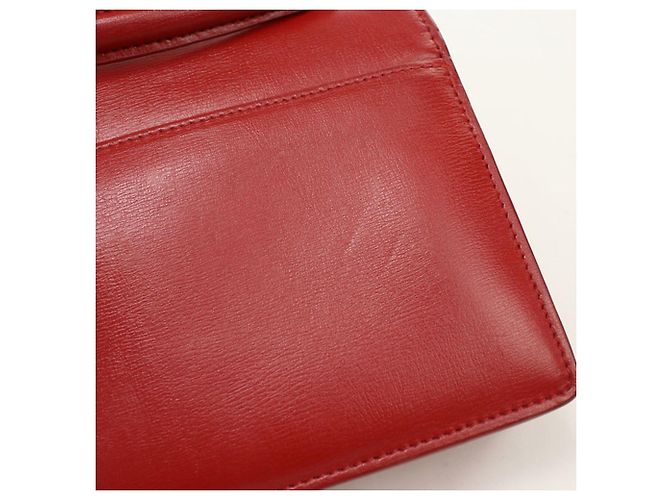 Autre Marque Borsa a tracolla Saint Laurent in pelle di vitello rossa Rosso - vista 7