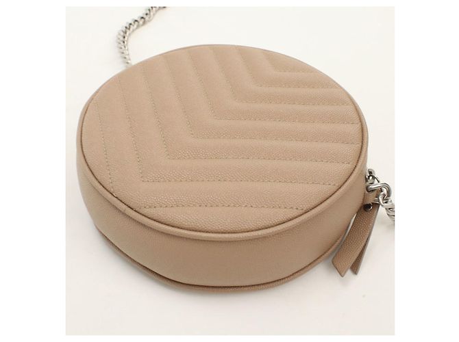 Autre Marque Borsa a tracolla Saint Laurent in pelle di vitello beige - vista 2