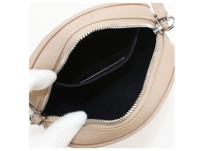 Autre Marque Borsa a tracolla Saint Laurent in pelle di vitello beige - vista 3