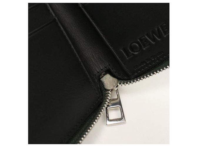 Portafoglio bi-fold Loewe in vitello verde - vista 6