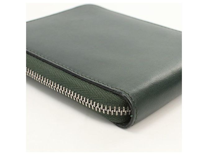 Portafoglio bi-fold Loewe in vitello verde - vista 8