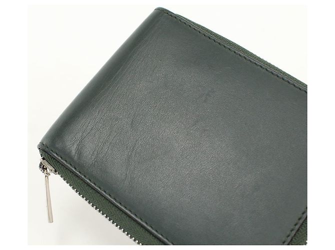 Portafoglio bi-fold Loewe in vitello verde - vista 9