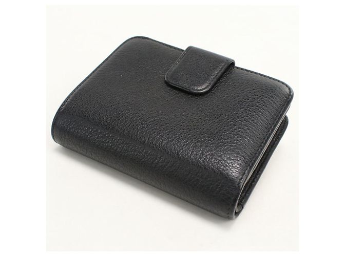 Cartera bi-fold Prada de piel negra Negro - vista 2