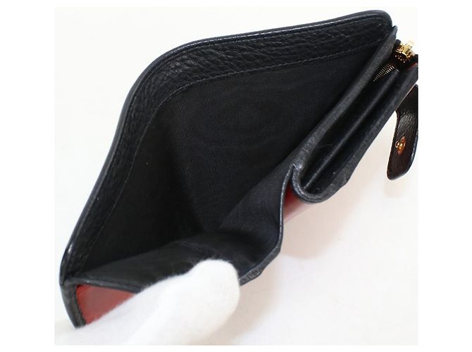 Cartera bi-fold Prada de piel negra Negro - vista 4