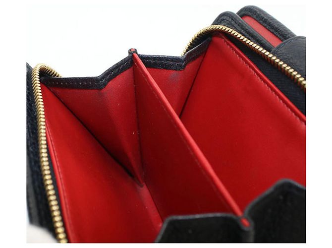 Cartera bi-fold Prada de piel negra Negro - vista 6
