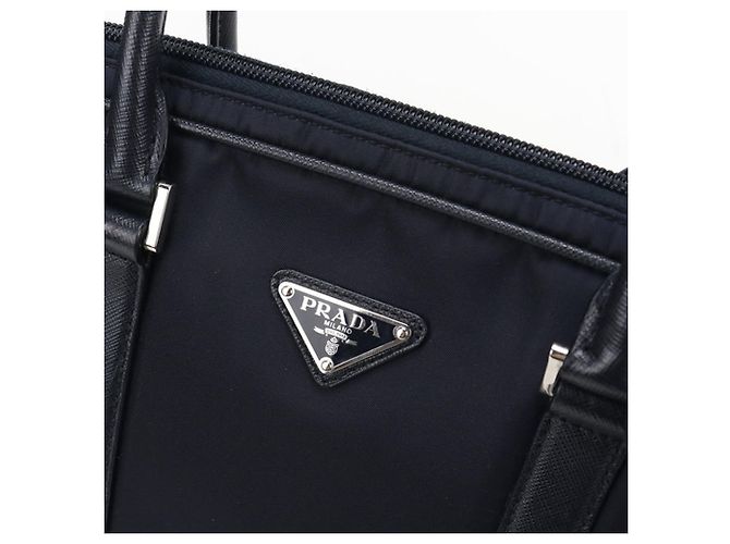 Prada Aktentasche für Herren, Marineblau - Ansicht 5