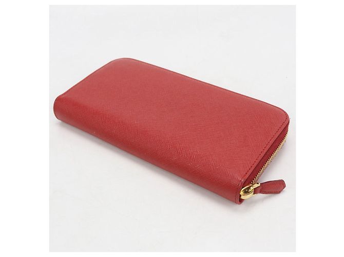 Saffiano Cartera larga Prada en piel roja - vista 2