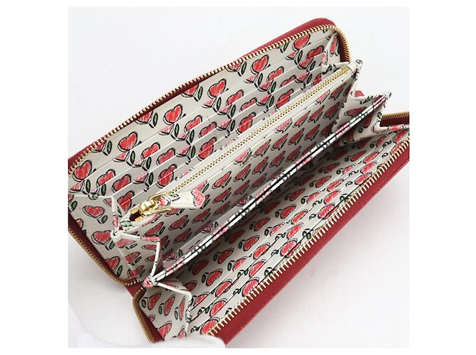 Saffiano Cartera larga Prada en piel roja - vista 3