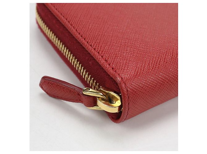 Saffiano Cartera larga Prada en piel roja - vista 7