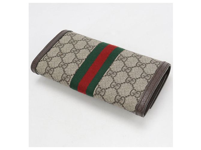 Portafoglio lungo bi-fold Gucci Ophidia Beige - vista 2