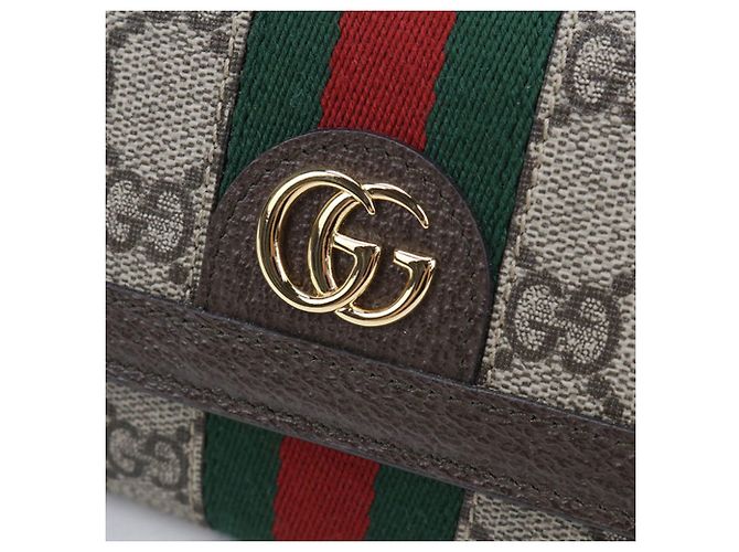 Portafoglio lungo bi-fold Gucci Ophidia Beige - vista 5