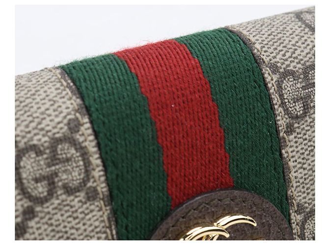 Portafoglio lungo bi-fold Gucci Ophidia Beige - vista 6