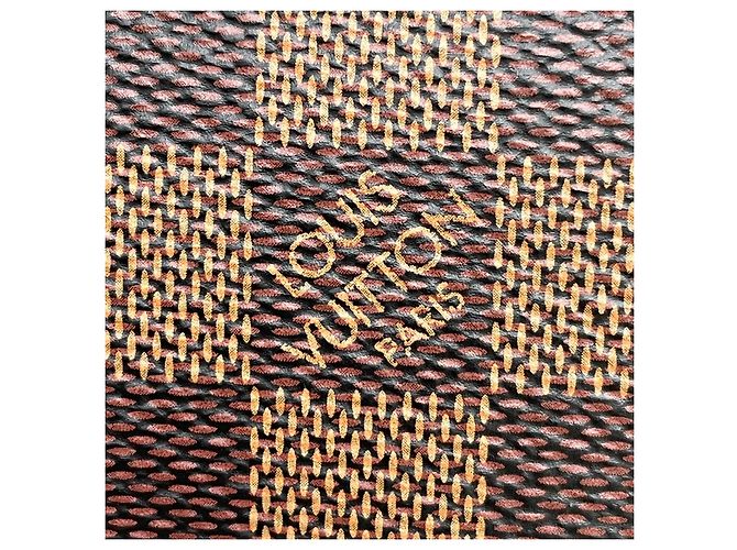 Louis Vuitton Mini Pochette Accessoires Damier Ebene Marrone - vista 12