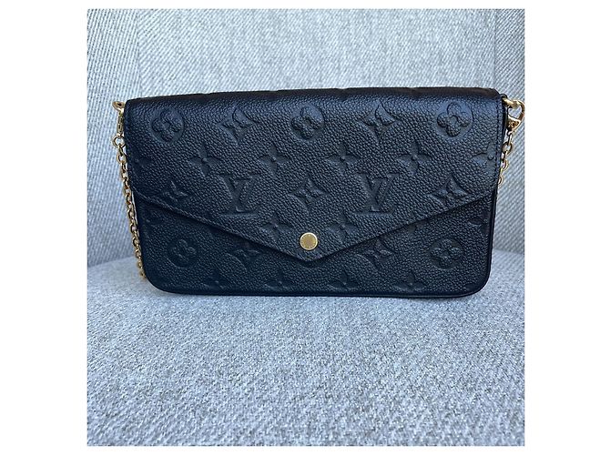 Louis Vuitton Pochette Félicie Pelle Monogram Empreinte Nero - vista 2